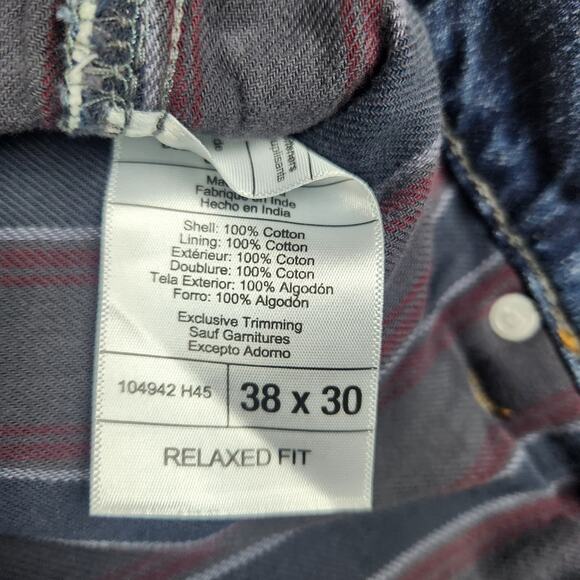 Carhartt Jeans Mens 38x30 Relaxed Fit Flannel Lined Blue Denim Workwear B225 - Picture 5 of 12